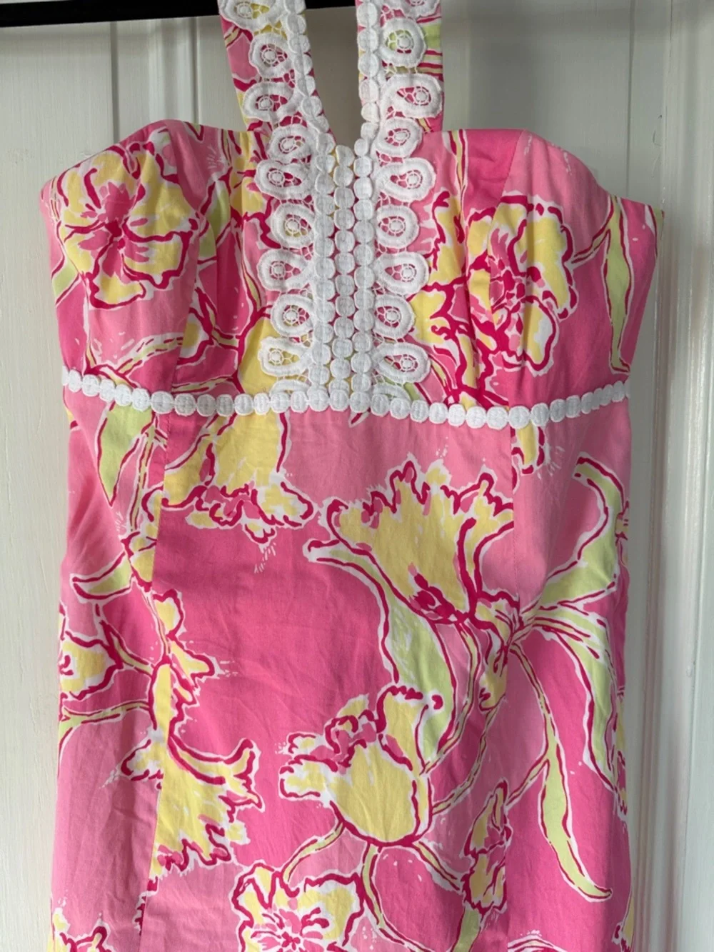 Lilly Pulitzer Isabel Halter dress in Hotty Pink Day Lily - Picture 5 of 6